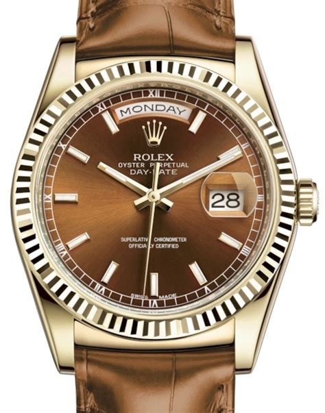 rolex day date gold on black strap|rolex day date bracelet.